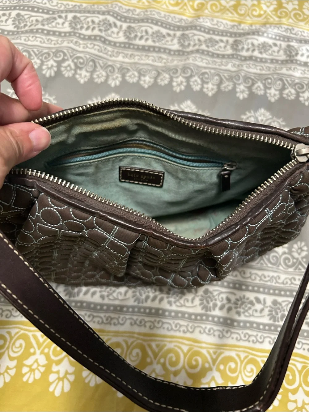 Vintage Kate Spade Brown Patterned Women’s Shoulder Bag